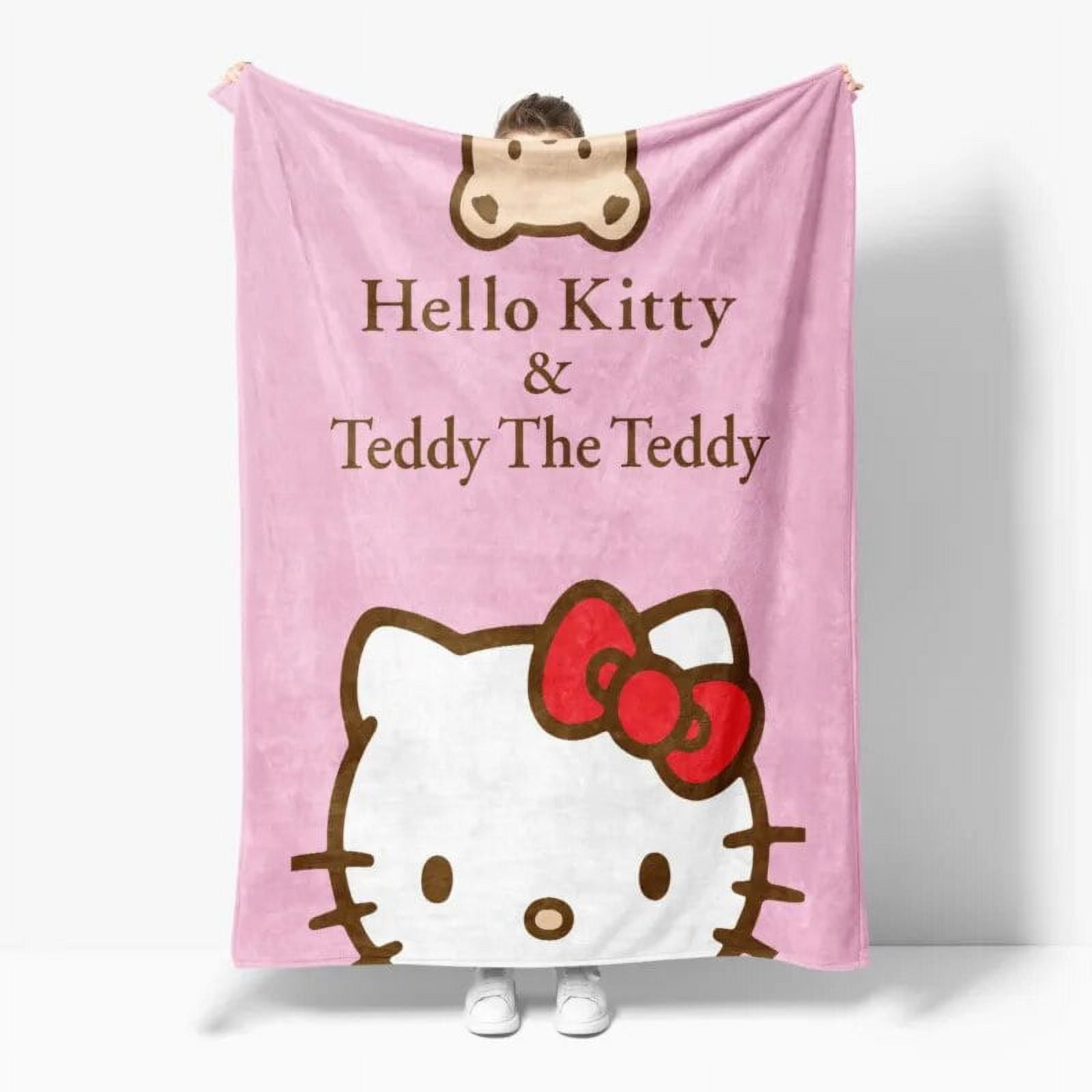 150*200cm Sanrios Cinnamoroll Kuromi Mymelody Kawaii Cartoon Flannel Blanket Anime Plush Soft Warm Blankets Tv Sweatshirt Gifts