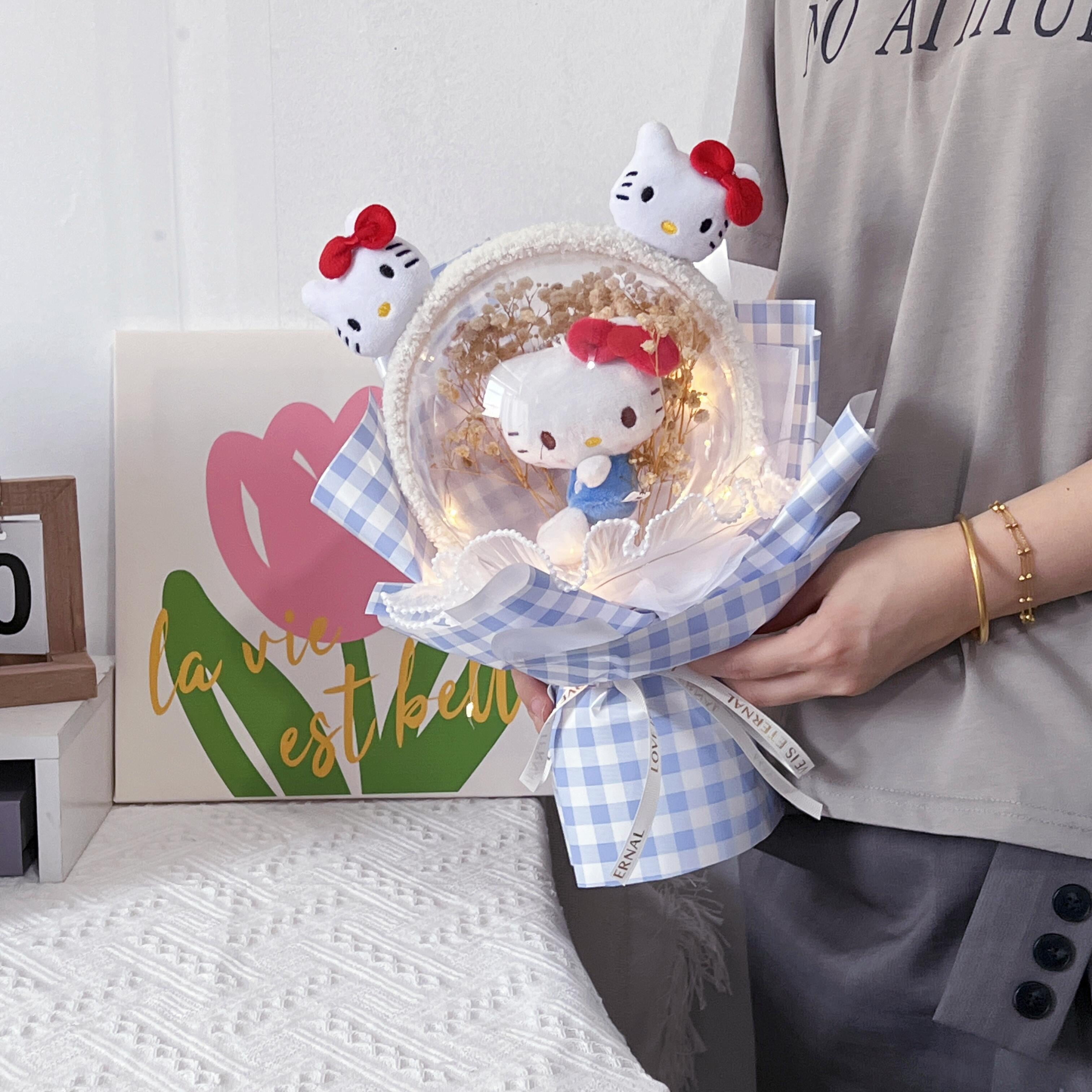 Sanrio Hello Kitty Bouquet Flowers Cinnamoroll Kuromi My Melody Pom Pom