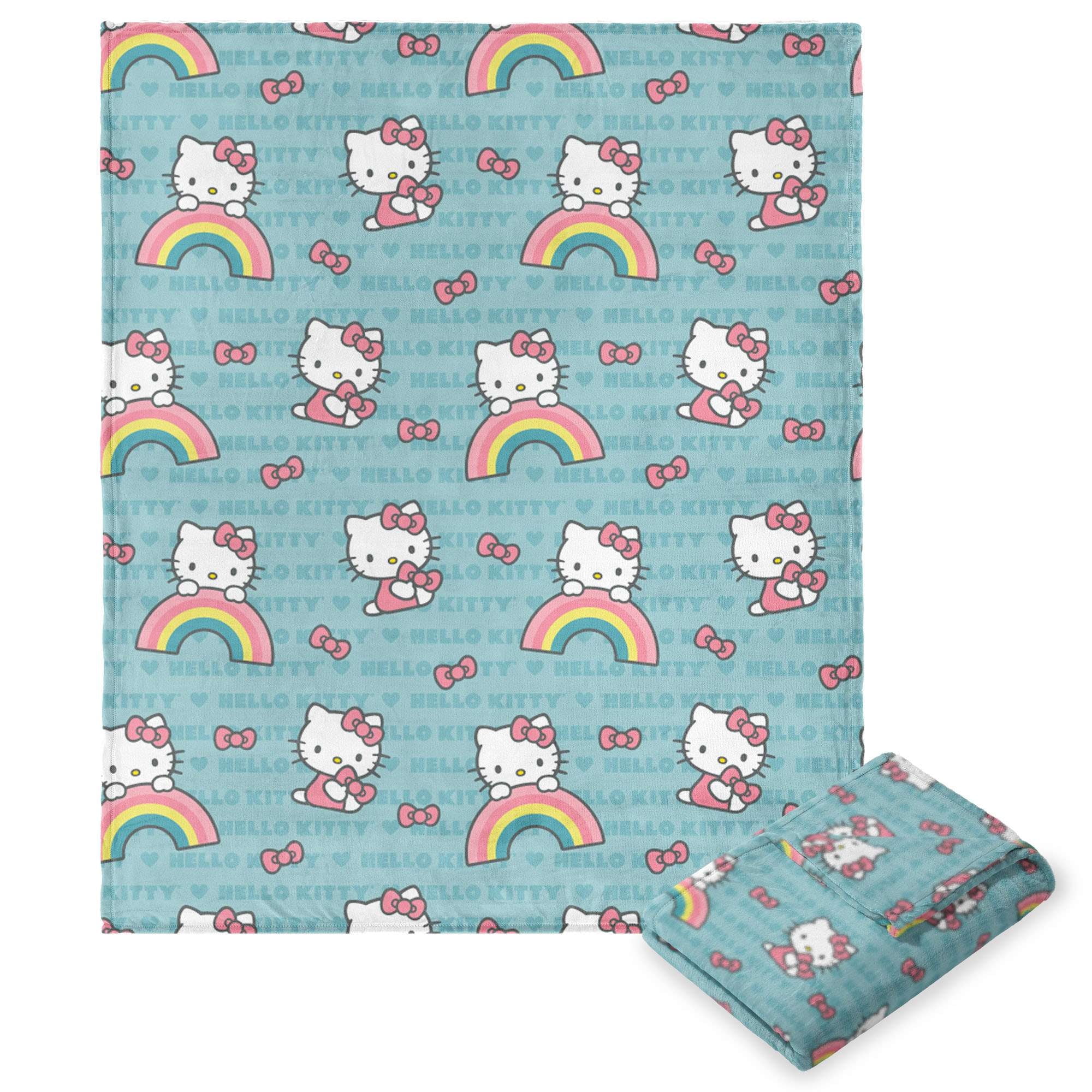 Sanrio Hello Kitty Bow So Sweet Kids Silk Touch Throw Blanket