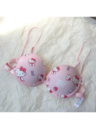 Cute Sweet Plush Bear Print Bra And Panty Set Winter Pure Desire Without  Steel Ring Comfort Lingerie Panty