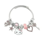 Sanrio Hello Kitty Bracelet Fashion Trendy Girl Y2K Bangles KT Cat Crystal Beads Hand Chains For Women Wedding Jewerly