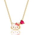 thumbnail image 1 of Sanrio Hello Kitty Brass Heart Birthstone Charm Necklace - 16 + 2'' Chain, October, 1 of 4