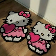 Sanrio Hello Kitty Carpet Kawaii Cartoon Girls Bedroom Fluffy Rug Anime Kitty Cat Soft Plush Lounge Rug Floor Mat Home Decor