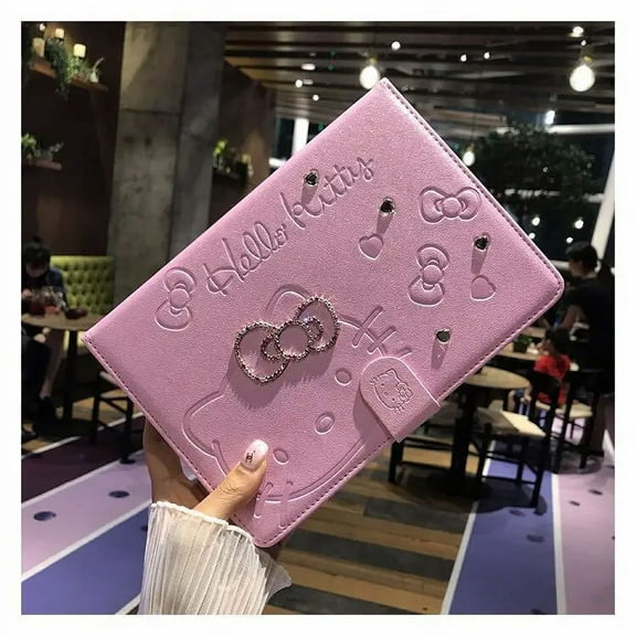 Sanrio Hello Kitty Case For iPad 10th 7/8/9th Gen 10.2 Cover For IPad Pro 11 Mini 4 5 6 Air 4 5 Diamond PU Leather Smart Cover