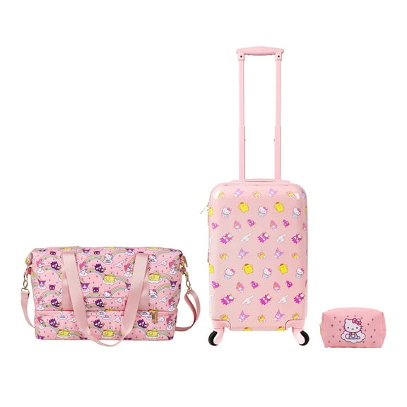 Sanrio Hello Kitty Character Print 3-Piece Luggage Set
