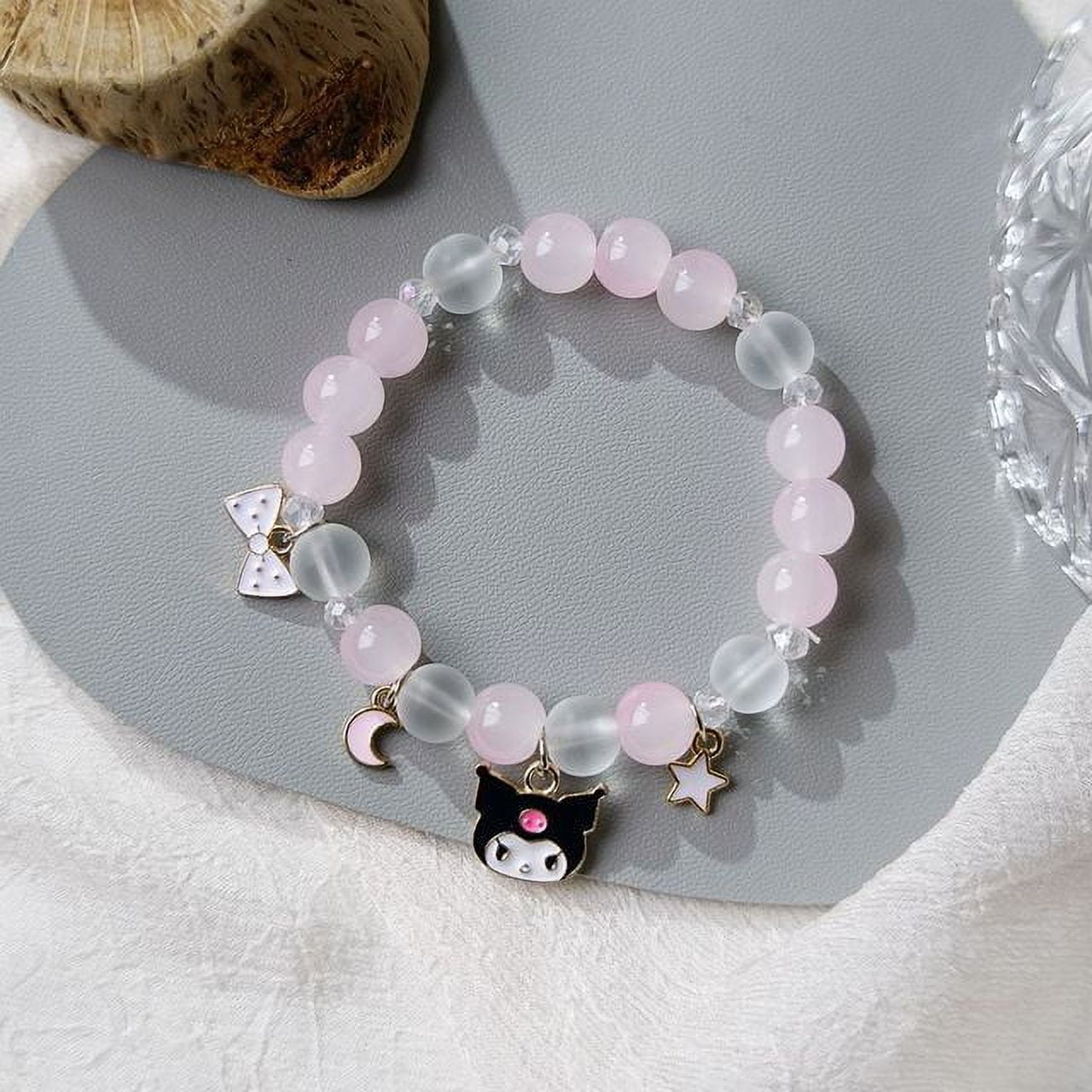 1pc Hello Kitty Charms Beads Bracelet/Bangle, Cute Accessories for Girls,Temu