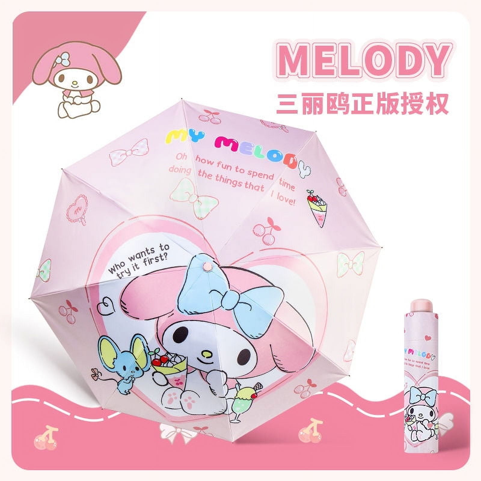 Sanrio Hello Kitty Cinnamoroll Umbrella Kawaii Anime Kuromi Pochacco