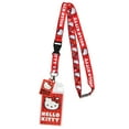 thumbnail image 1 of Sanrio Hello Kitty Classic ID Badge Holder Lanyard w/ 2" Raised Rubber Pendant, 1 of 7