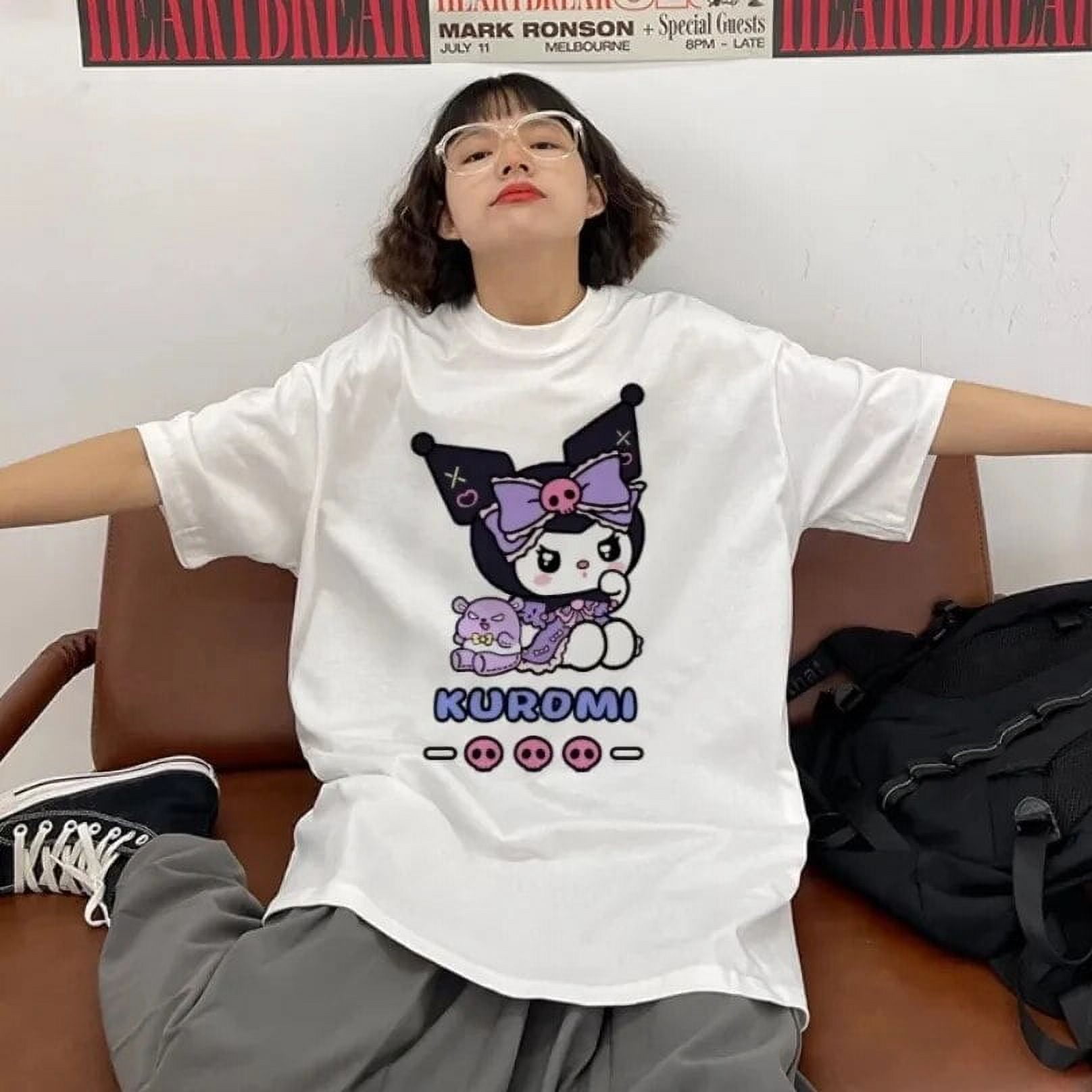 Women's Kawaii Alt Pullover Top – Vintage Graphic Print Short Sleeve Tee, Oversized Streetwear Aesthetic T-Shirt - View #7