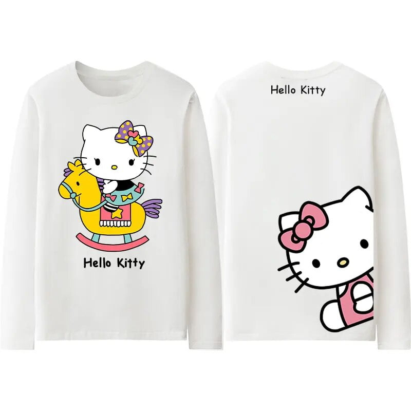 Sanrio Hello Kitty Co-branded T-shirt Girls Long Sleeve Hello Kitty ...