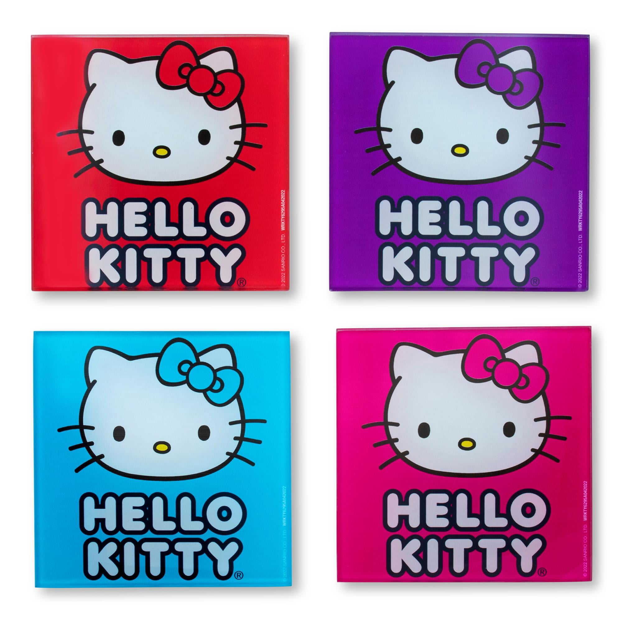 Sanrio Hello Kitty Colors Glass Coasters | Set of 4