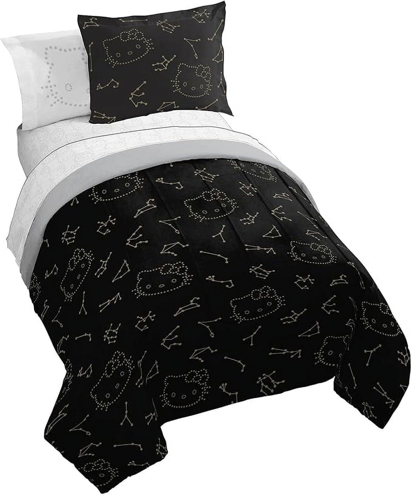 Sanrio Hello Kitty Constellation 7 Piece Full Size Comforter Set with Shams