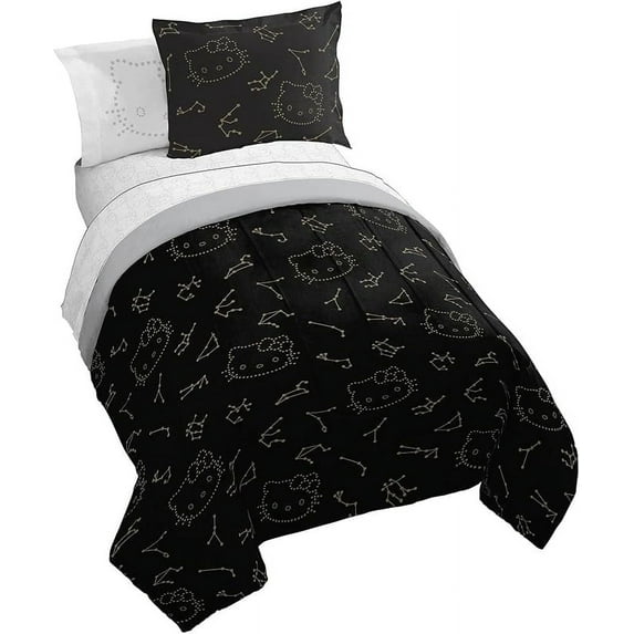 Sanrio Hello Kitty Constellation 7 Piece Full Size Comforter Set with Shams