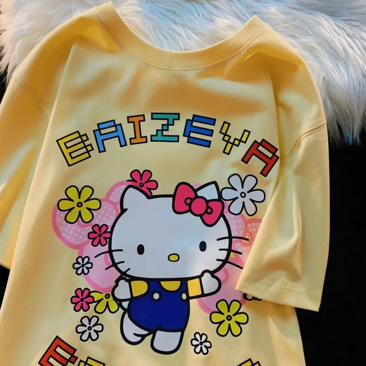 Stuff Sanrio Girls 4 Pack Shorts Sleeve Tees For Big Kids - Multicolor Hello Kitty