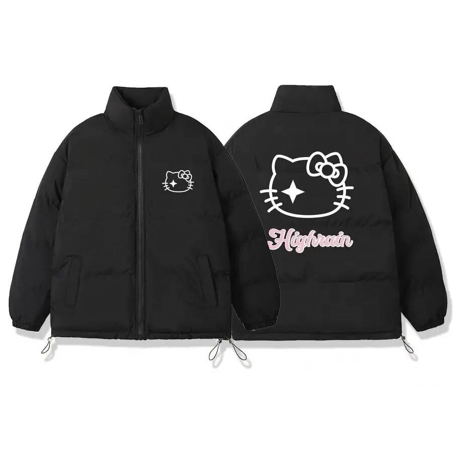 Sanrio Hello Kitty Cotton Zip Up Aesthetic Jacket Women's Winter ...