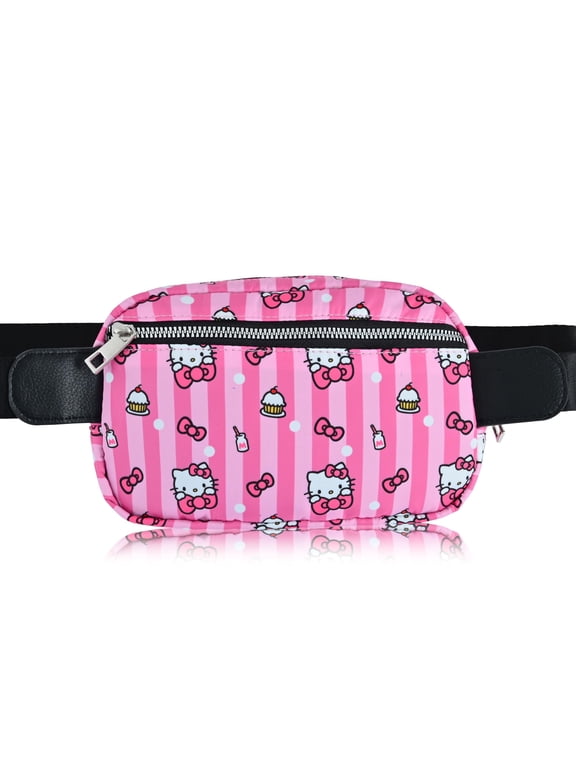 Sanrio Hello Kitty Crossbody Bags for Women Travel Essentials for Women Fanny Pack Belt Bag with Buckle Lightweight Travel Accessories Cross Body Bag
