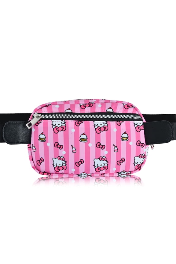 Sanrio Hello Kitty Crossbody Bags for Women Travel Essentials for Women Fanny Pack Belt Bag with Buckle Lightweight Travel Accessories Cross Body Bag