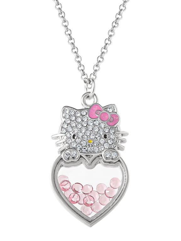 Hello Kitty Cry Shaker Pendant Necklace with Adjustable Chain