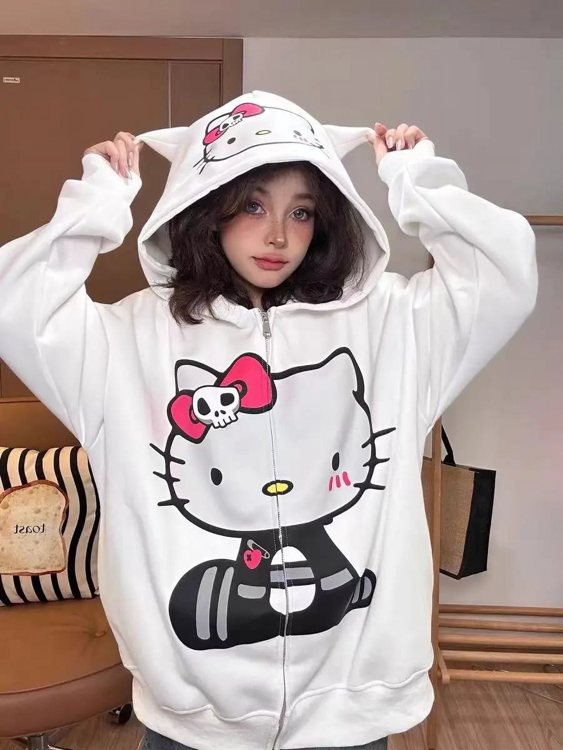 KATIE TOKYO KITTY KITTY hooded cardigan