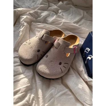 Sanrio Hello Kitty Cute Anime Slippers Summer Female Thick Sole Flat Shoes Sweet Cartoon Outdoor Anti Slip Slippers Girl Gift