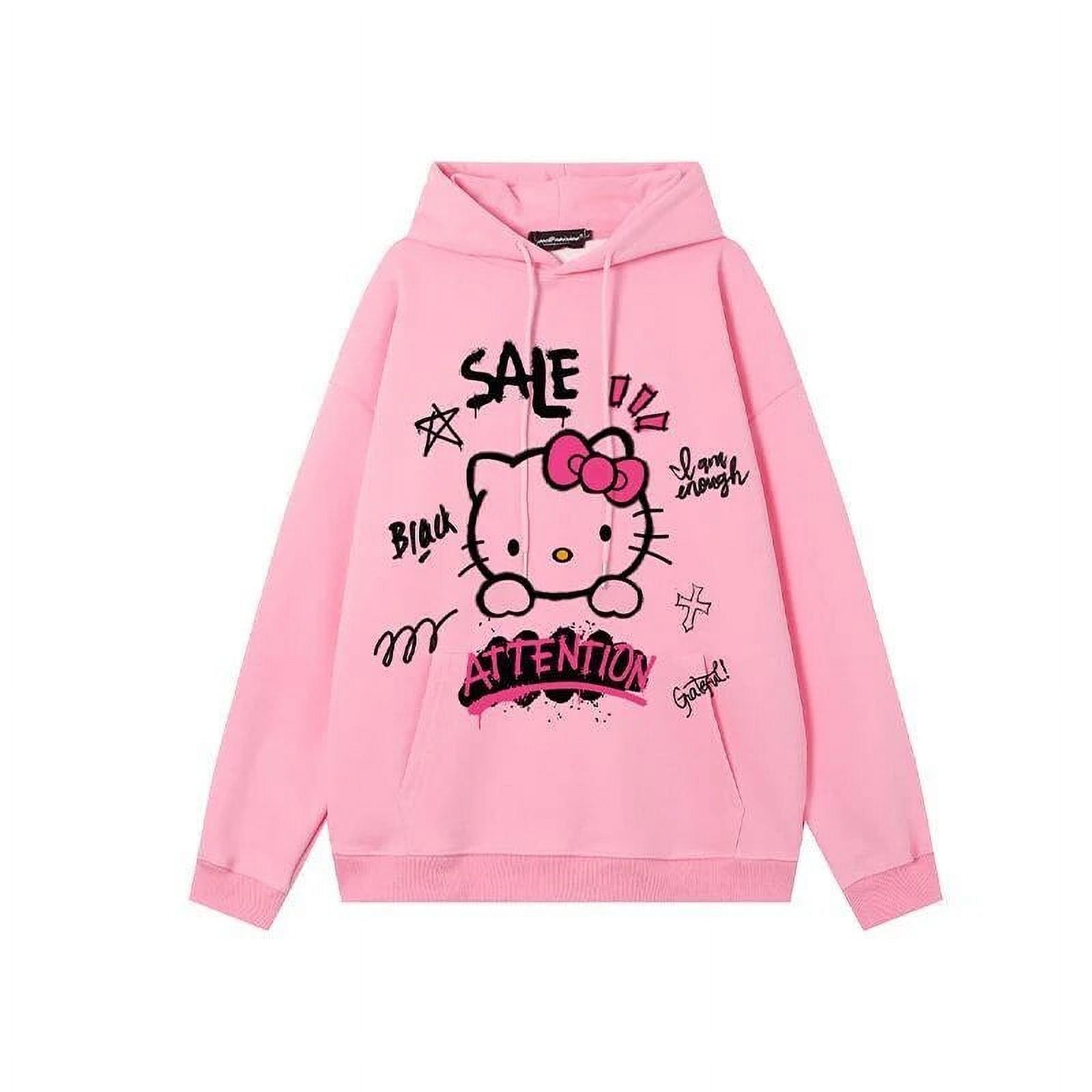 Sanrio Hello Kitty Cute Cartoon Hello Kitty Hooded Sweatshirt Women‘s ...