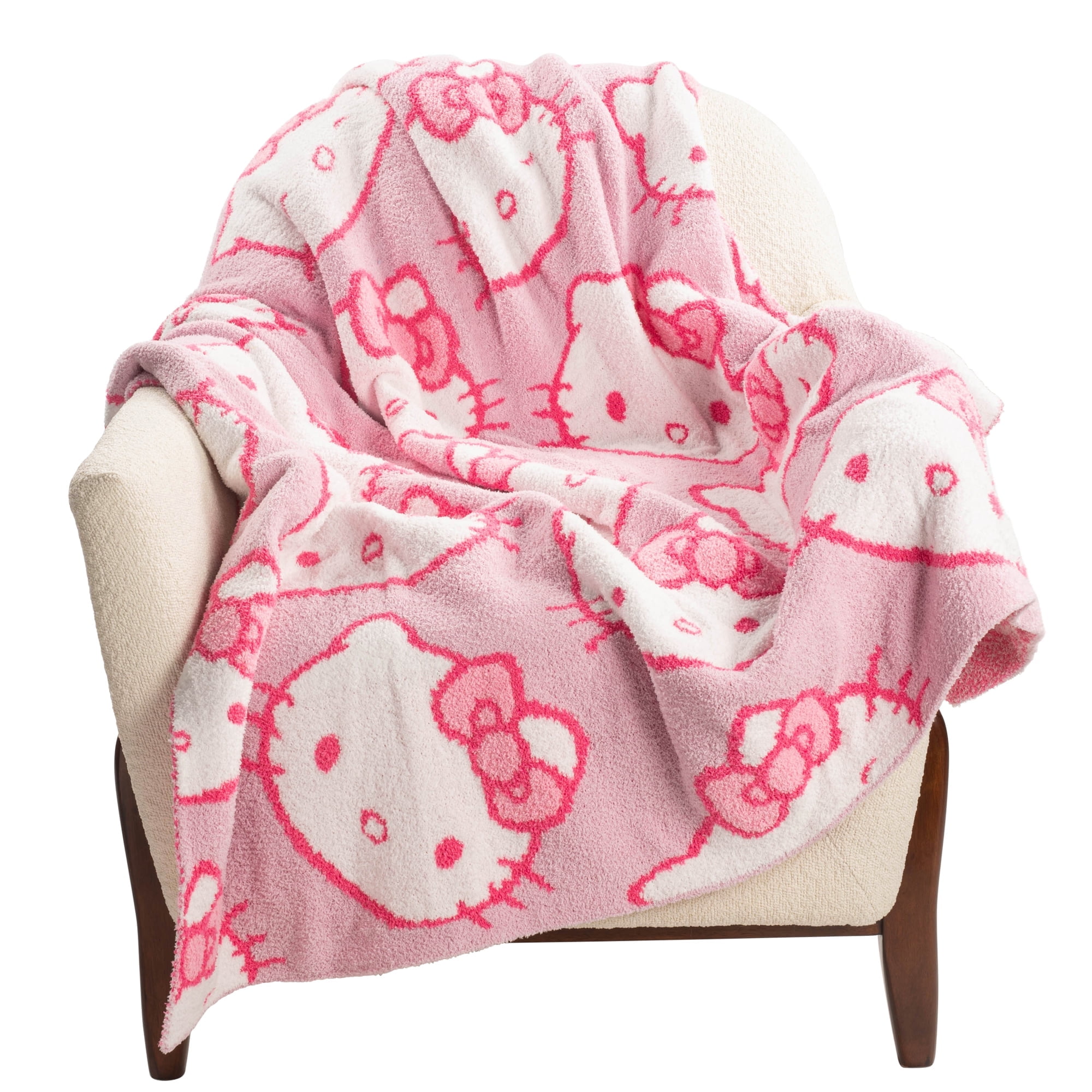 Sanrio Hello Kitty Cute Faces Feather Knit Throw