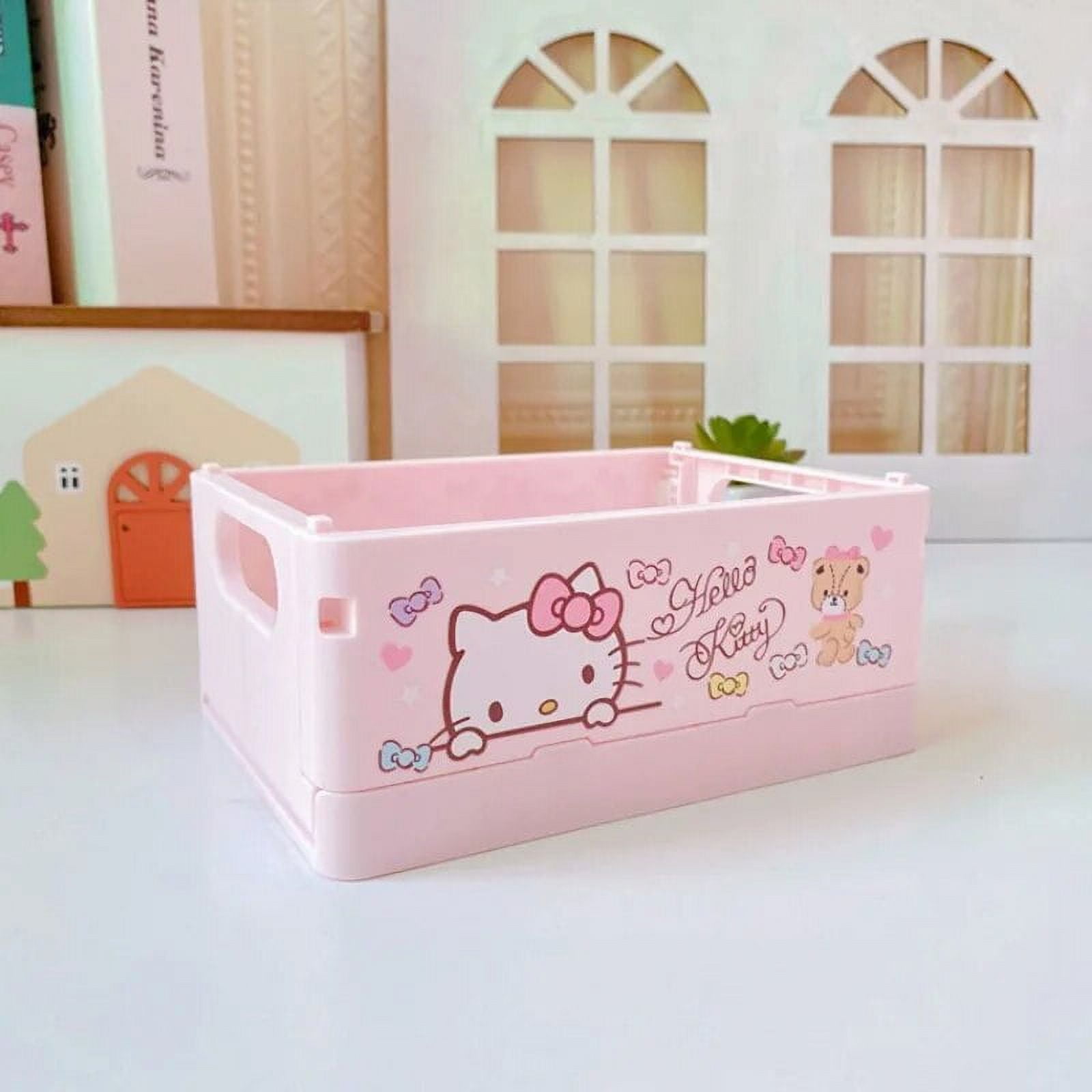 Sanrio Hello Kitty Cute Foldable Storage Box Cartoon Desktop