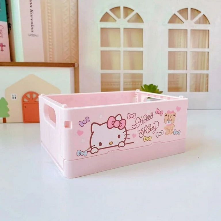 Sanrio Hello Kitty Cute Foldable Storage Box Cartoon Desktop