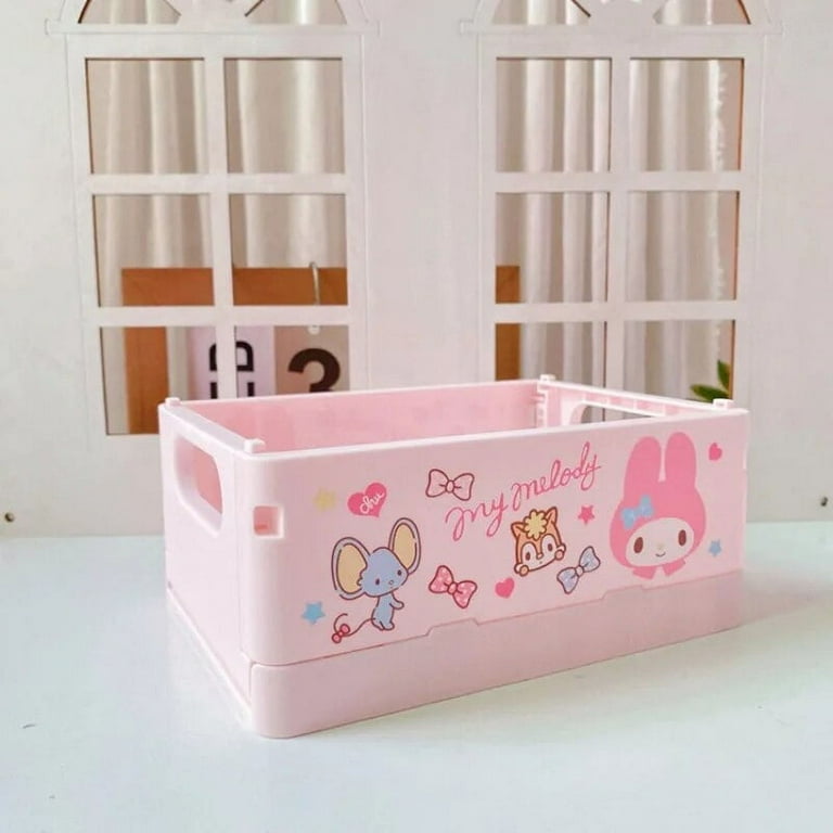 Sanrio Hello Kitty Cute Foldable Storage Box Cartoon Desktop