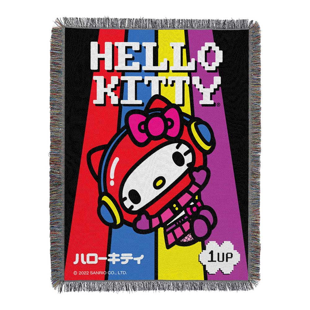 Sanrio Hello Kitty Cute Game Woven Tapestry Throw Blanket