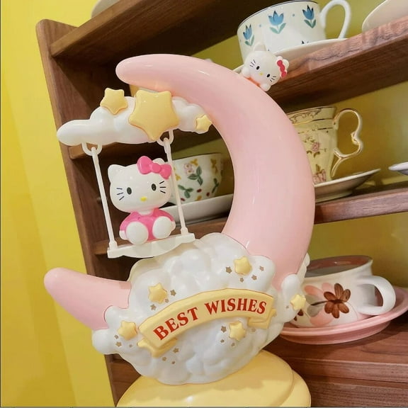 Sanrio Hello Kitty Cute Night Lights Y2k Women Cartoon Cloud Light Bedroom Bedside Small Lamp Tabletop Decoration Friends Gift