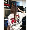 thumbnail image 1 of Sanrio Hello Kitty Cute White T-shirt Women's New Korean Y2k Streetwear Campus Style Black Top Female Oversize 90s Clothes Girls, 1 of 20