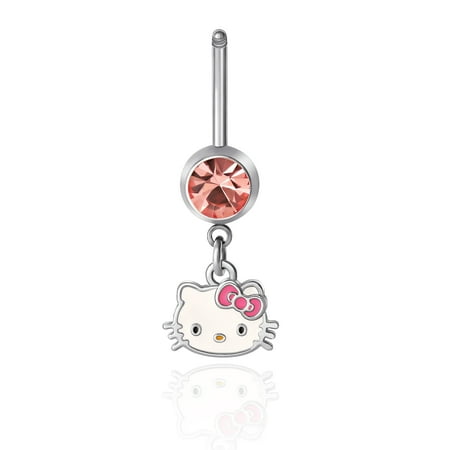 Sanrio Hello Kitty Dangle Belly Button Ring Stainless Steel (Authentic Hello Kitty Gift Box)