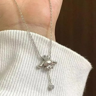 Y2k Hello Kitty Necklace Choker Chain Alloy Silver Crystals Female Bracelet  Pendant Sanrio Collar Women Jewelry Gift Girls Toy