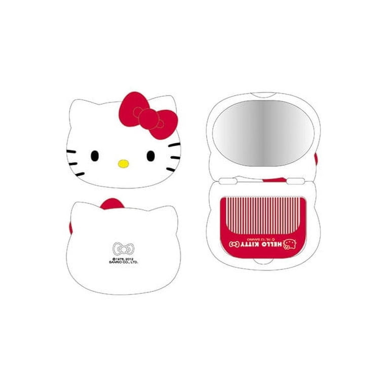 SANRIO HELLO KITTY カットウォールミラー Sanrio Hello Kitty Die Cut Compact Mirror, Cute Design, Portable