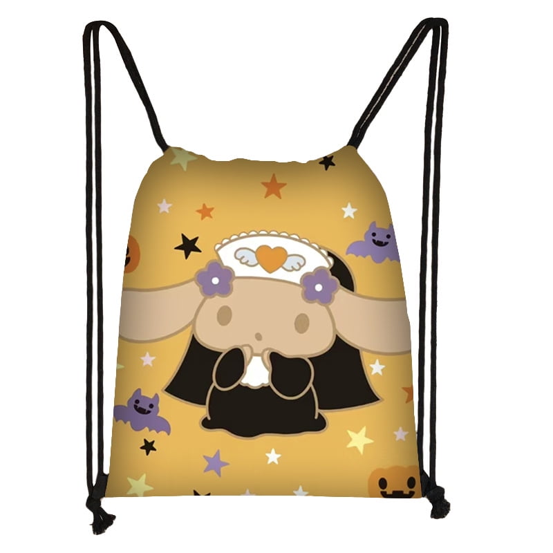 Sanrio Hello Kitty Drawstring Backpack Kids Kuromi Print Portable