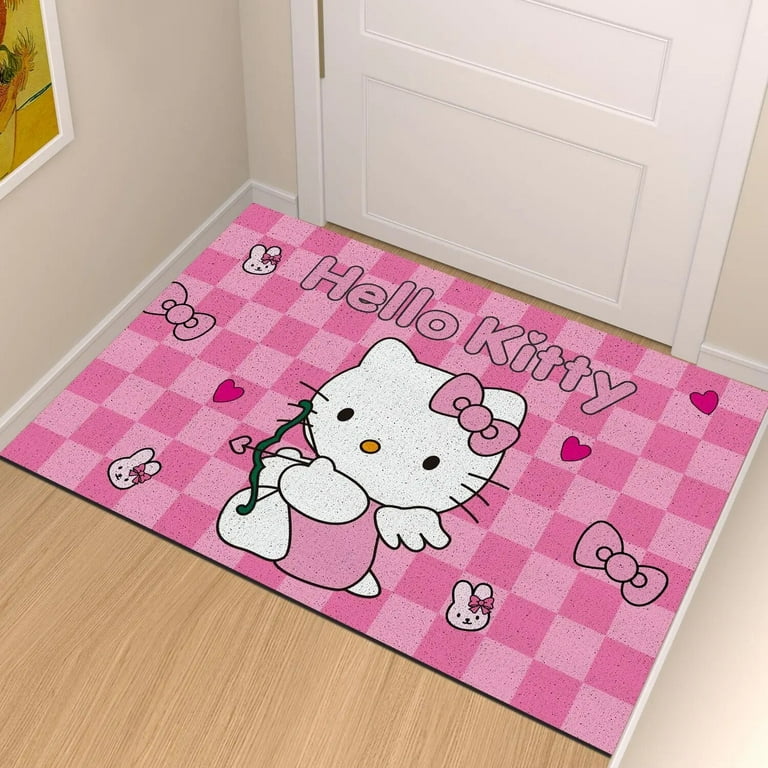 Sanrio Hello Kitty Entrance Door Floor Mat Outdoor Stain Resistant