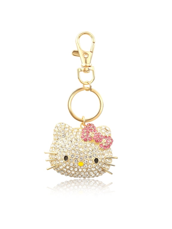 Keychain Official License, Multicolored Pave Crystal Sanrio Keychain with Lobster Clip
