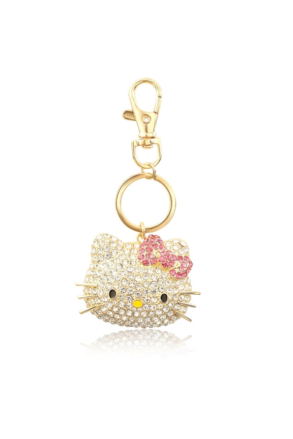 Keychain Official License, Multicolored Pave Crystal Sanrio Keychain with Lobster Clip