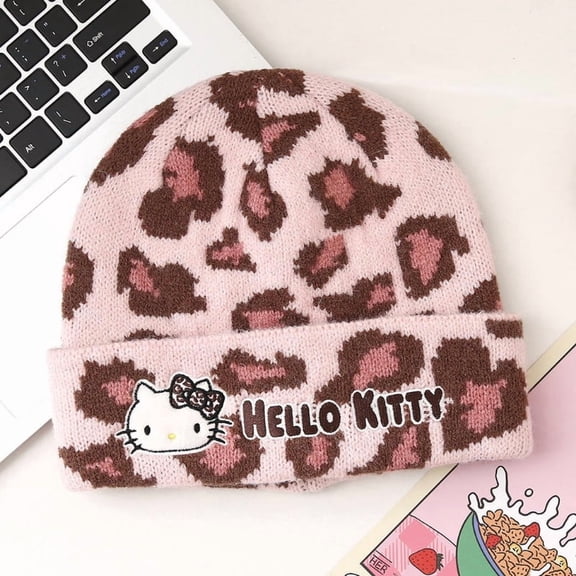 Sanrio Hello Kitty Fashionable Knitted Hat Casual Soft Hat Clothing Accessory gifts