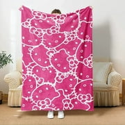 Sanrio Hello Kitty Flannel Blanket Cartoon Anime Kawaii Throw Blanket Winter Bed Sheet Mat Kids Adult Blankets For Girls Women