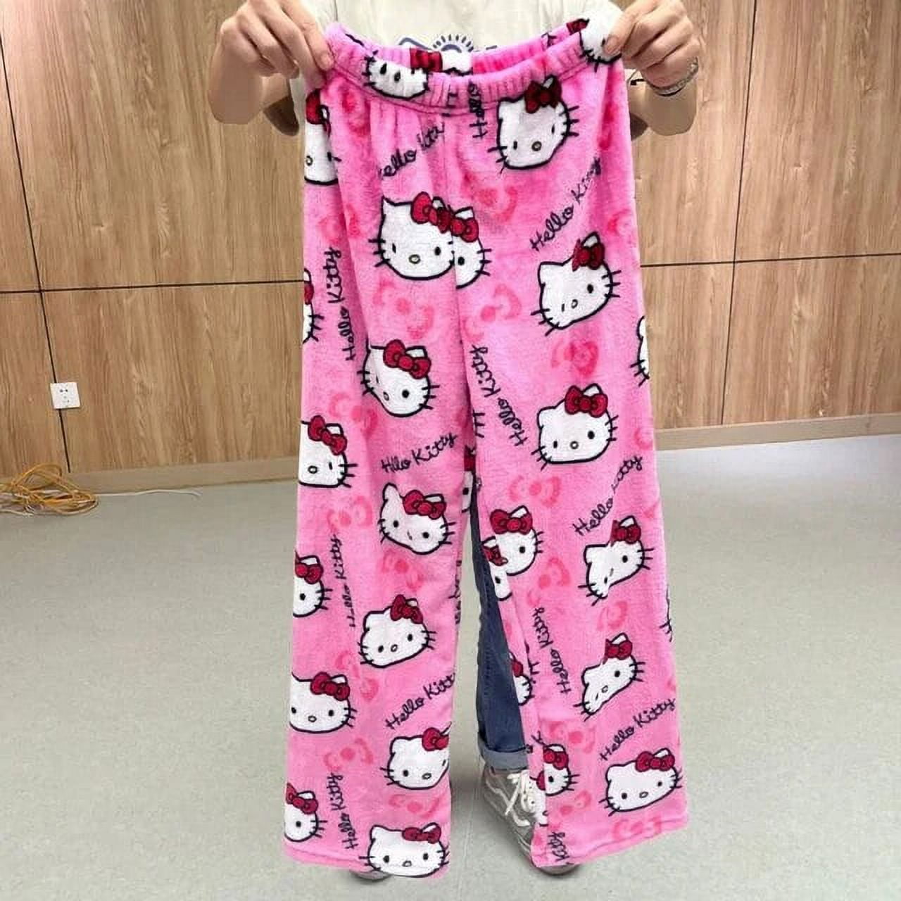 Sanrio Hello Kitty Flannel Pajama Pants Women Pajama Autumn Winter ...