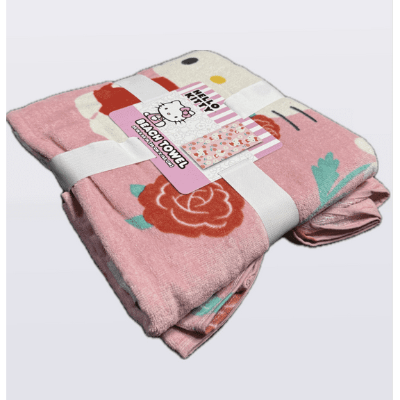 Sanrio Hello Kitty Floral Beach Towel
