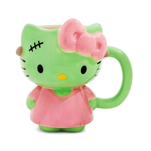 Sanrio Hello Kitty Frankenstein Pink Dress 20-Ounce Ceramic 3D Sculpted Mug