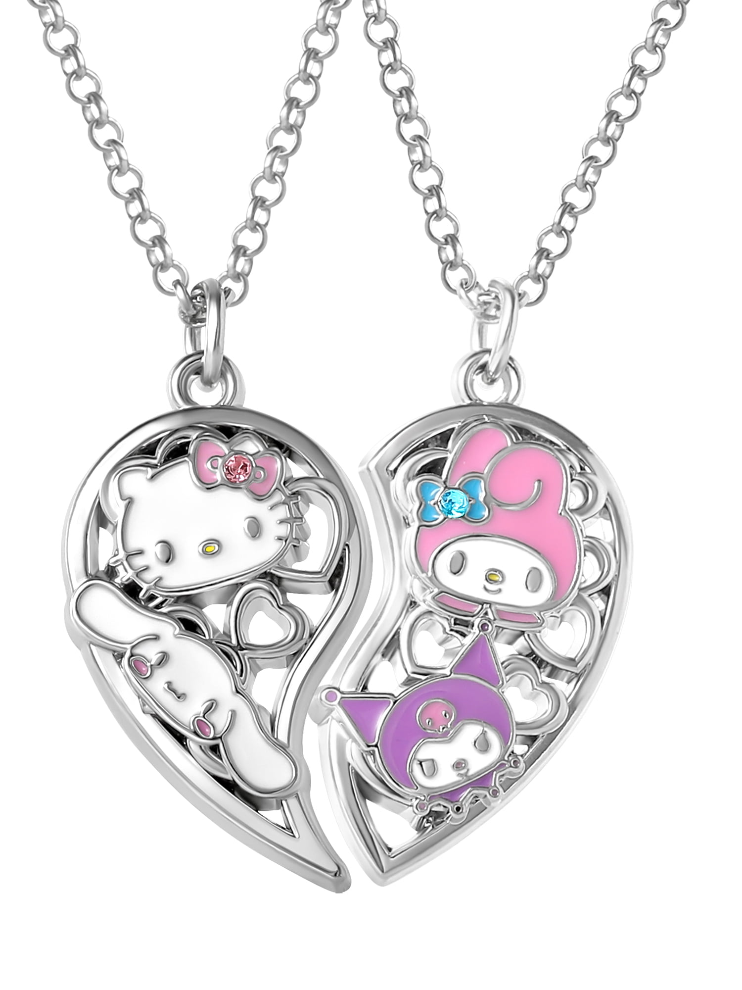 Sanrio Hello Kitty and Friends Best Friends Forever Split Pendant Necklace Set