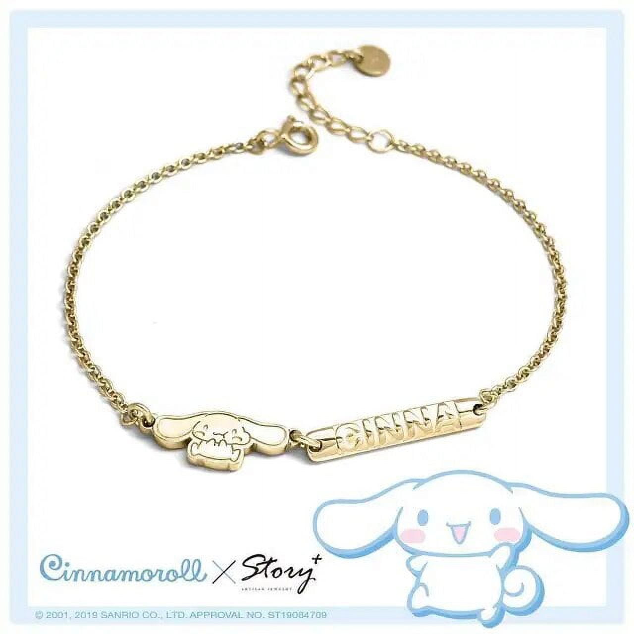 Sanrio Hello Kitty Friends Cinnamoroll Pulsera Charm Bracelet Kawaii Silver  Gloden Bracelet Y2k Ornament Christmas Gift for Girl 