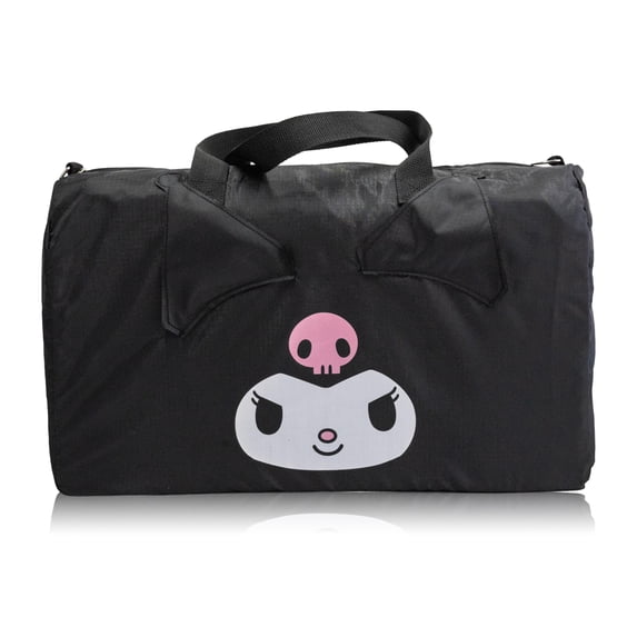 Sanrio Hello Kitty and Friends Duffle Bag Lightweight Foldable Travel Duffel Featuring Kuromi & My Melody Packable Nylon Bag with Shoulder Strap & Luggage Sleeve 18" x 12" Ages 3+