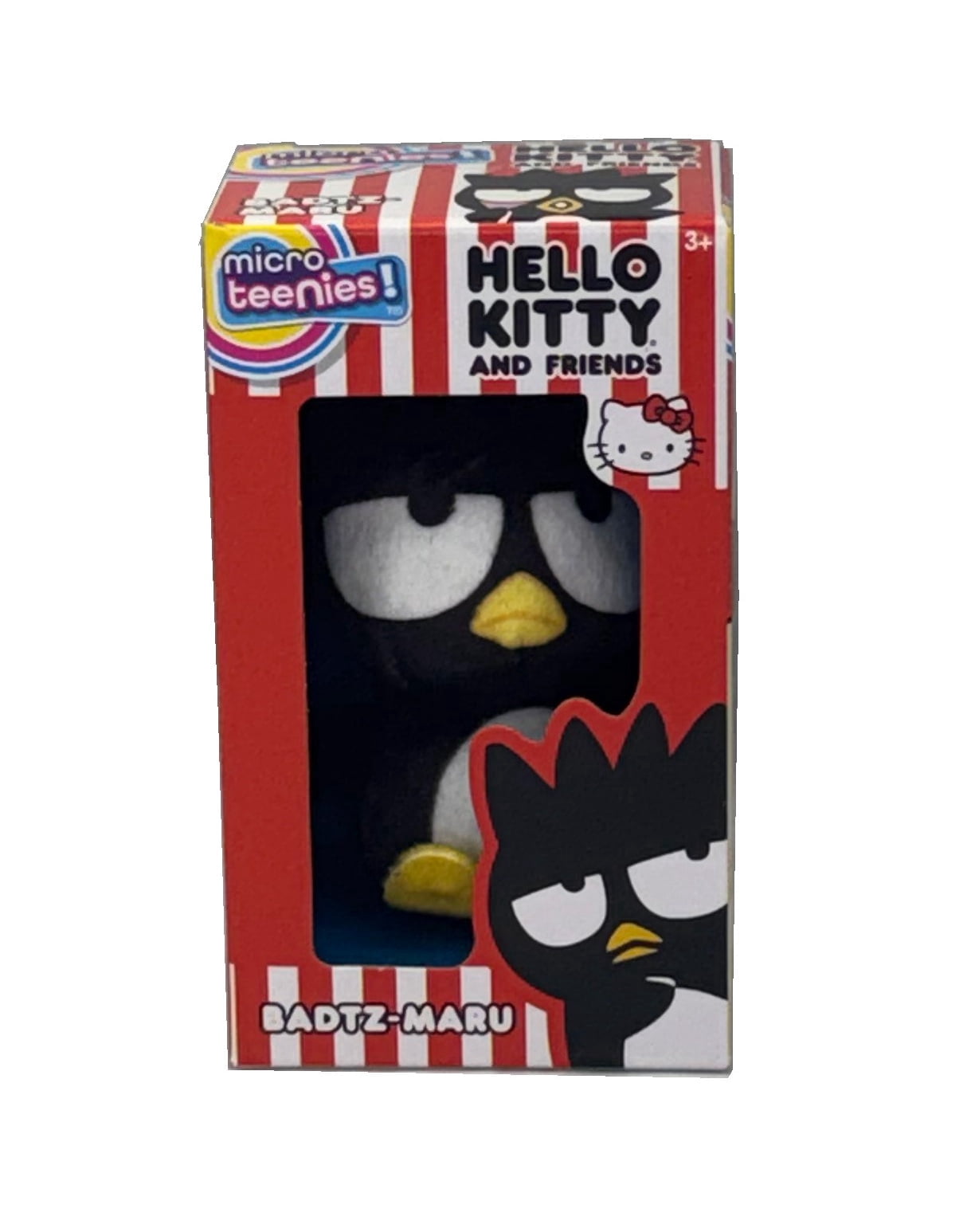 しょがスト mini NUI & ピンバッジ　3個セット　ずとまよ Sanrio Hello Kitty & Friends Micro Teenies! Badtz-Maru 3.25 Inches