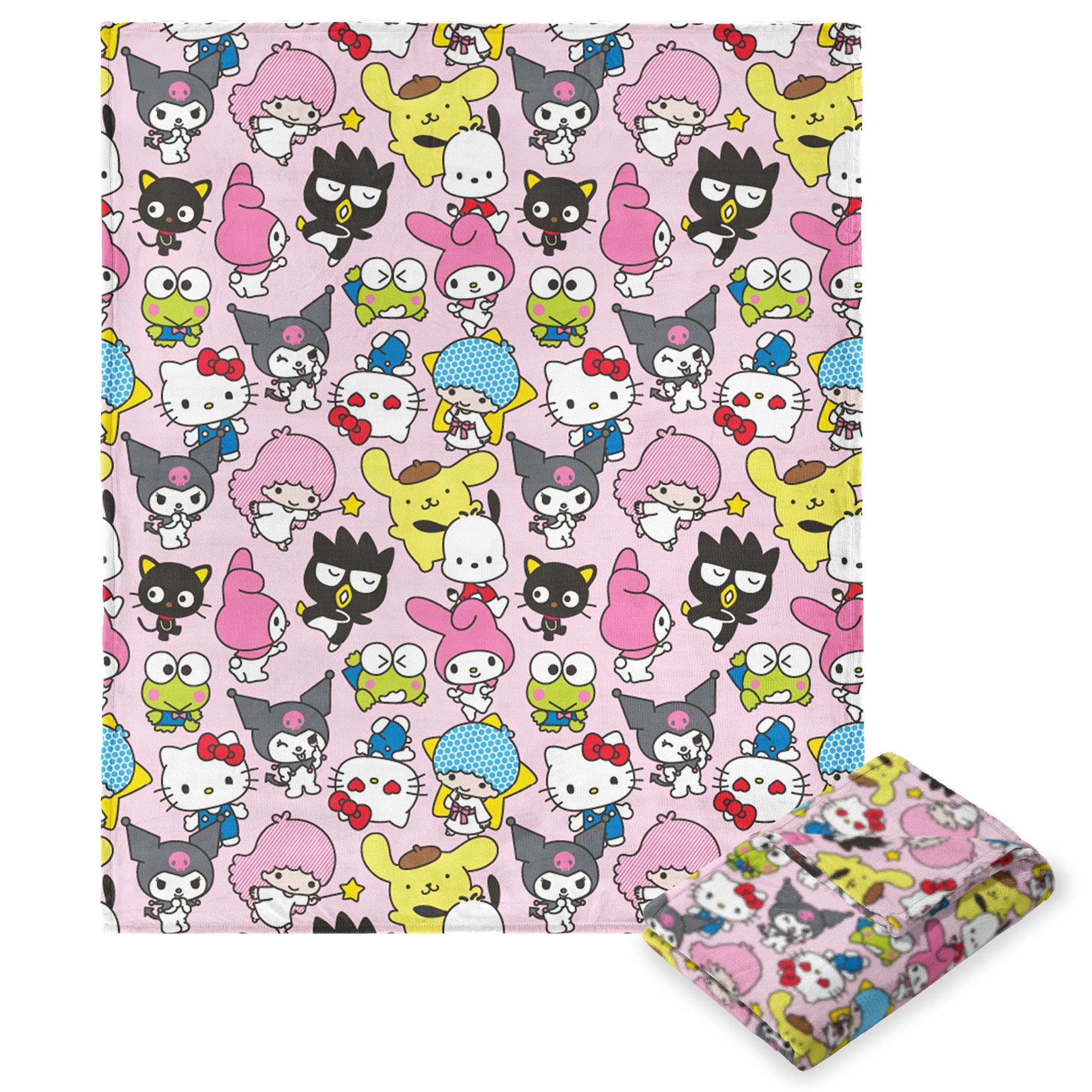 Sanrio Hello Kitty & Friends Rainbow Magic Kids Silk Touch Throw Blanket