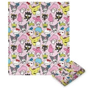 Sanrio Hello Kitty & Friends Rainbow Magic Kids Silk Touch Throw Blanket